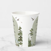Boy Pine Tree Forest Mountain Baby Dusche Pappbecher (Links)