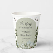 Boy Pine Tree Forest Mountain Baby Dusche Pappbecher (Vorderseite)