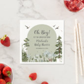 Boy Pine Tree Forest Mountain Baby Dusche Serviette (Beispiel)