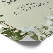 Boy Pine Tree Forest Mountain Liebe ist süß Poster (Ecke)