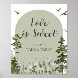 Boy Pine Tree Forest Mountain Liebe ist süß Poster