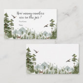 Boy Pine Tree Forest Mountain wie viele Kandien Begleitkarte (Vorne/Hinten)