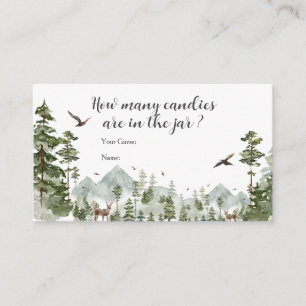 Boy Pine Tree Forest Mountain wie viele Kandien Begleitkarte