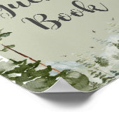 Boy Pine Tree Mountain Baby Shower Gästebuch (Ecke)