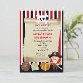 Boy Pirate Einladungen zum Geburtstag (Stehend Vorderseite)