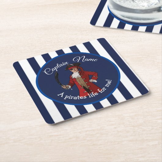 Boy Pirate Rechteckiger Pappuntersetzer (angewinkelt)