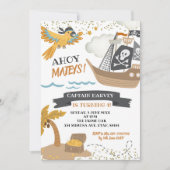 Boy Pirates Birthday Einladung (Vorderseite)