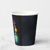 Boy Planet Alien Stars Weltraumgalaxie 1. Geburtst Pappbecher (Links)