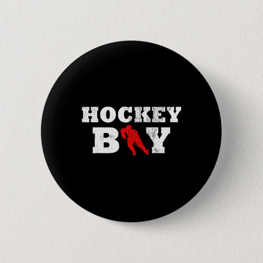 Boy Player Silhouette Sportgeschenk Button (Vorderseite)
