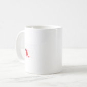 Boy Player Silhouette Sportgeschenk Kaffeetasse (Vorderseite Links)