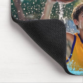 Boy Playing Basketball In a Swimming Pool Mousepad (Ecke)