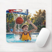 Boy Playing Basketball In a Swimming Pool Mousepad (Mit Mouse)