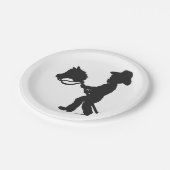 Boy Playing Cowboy - Wählen Sie die Hintergrundfar Pappteller (Schrägansicht)