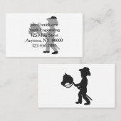 Boy Playing Cowboy - Wählen Sie die Hintergrundfar Visitenkarte (Vorne/Hinten)