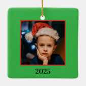 boy playing drums Christmas holiday Ornament (Rückseite)