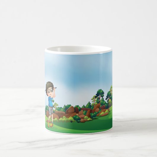 Boy Playing Golf Kaffeetasse (Mittel)