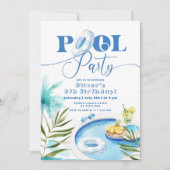 Boy Pool Geburtstagsparty Einladung (Vorderseite)
