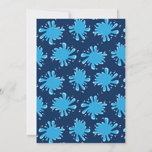 Boy Pool Party 8. Geburtstag Einladung (Rückseite)