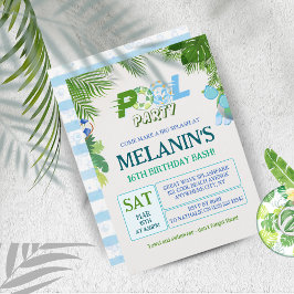 Boy Pool Party Einladung - Cooler Typ Geburtstag