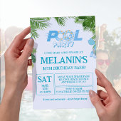 Boy Pool Party Invitation – Cool Dude Birthday Einladung