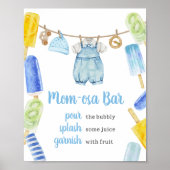 Boy Popsicle Baby Dusche Mama Osa Bar Poster (Vorne)