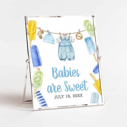 Boy Popsicle Baby Shower Babys sind süß Poster