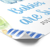 Boy Popsicle Baby Shower Babys sind süß Poster (Ecke)