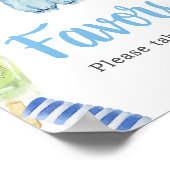 Boy Popsicle Baby Shower Favoriten Poster (Ecke)