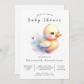 Boy Printable Duck Baby Duck Einladung (Vorne/Hinten)