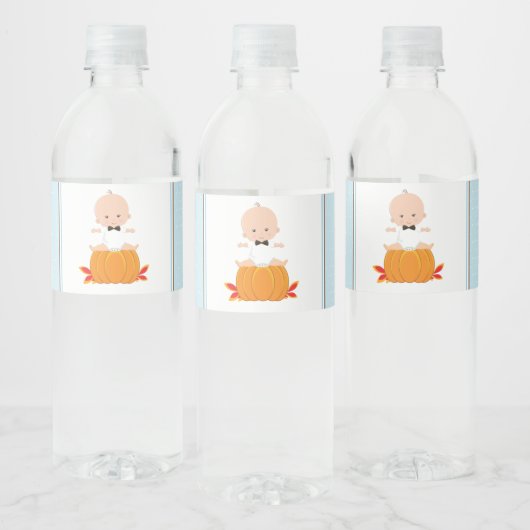 Boy Pumpkin Baby Dusche Wasserflaschen Labels Wasserflaschenetikett (Flaschen)
