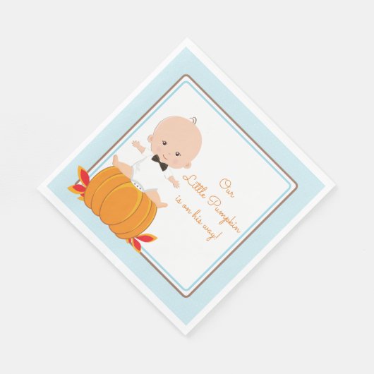 Boy Pumpkin Baby Duschpapier Napkins Serviette (Ecke)