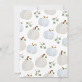 Boy Pumpkin Baby Shower Einladung (Rückseite)