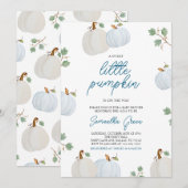 Boy Pumpkin Baby Shower Einladung (Vorne/Hinten)