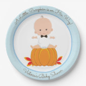 Boy Pumpkin Baby Showpaper Teller (Vorderseite)