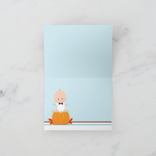 Boy Pumpkin danke Ihnen Karten (Innenseite)