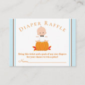 Boy Pumpkin Diaper Raffle Tickets (Vorderseite)
