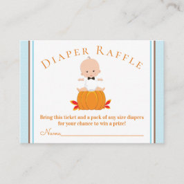 Boy Pumpkin Diaper Raffle Tickets