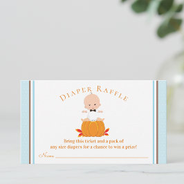 Boy Pumpkin Diaper Raffle Tickets