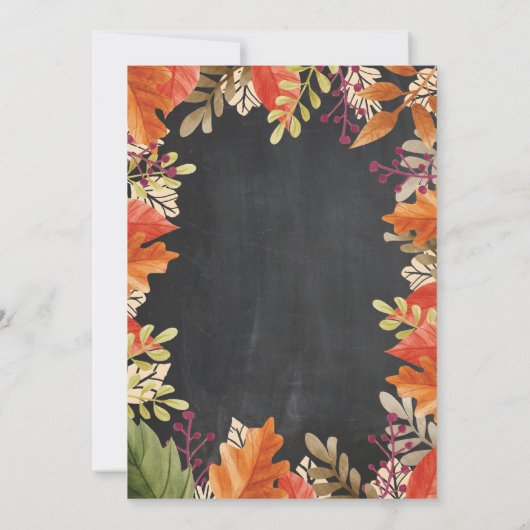 Boy Pumpkin Fall Birthday Einladung (Rückseite)