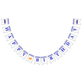 Boy Pumpkin Patch Truck Blue Happy Birthday Banner
