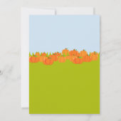 Boy Pumpkin Picking Geburtstagsparty Einladungen (Rückseite)