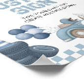 Boy Race Car Birthday Party Table Sign Poster (Ecke)