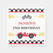 Boy Race Car Geburtstagsparty Serviette (Vorderseite)