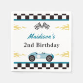 Boy Race Car Geburtstagsparty Serviette (Vorderseite)