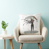 Boy Rain Fairy mit Blätterpfropfkissen Kissen (Stuhl )