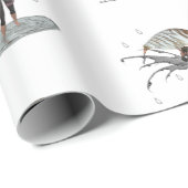 Boy Rain Fairy mit Blätterumschlagpapier Geschenkpapier (Rolleneckpunkt)