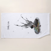 Boy Rain Fairy mit Frog Beach Handtuch (Vorderseite)