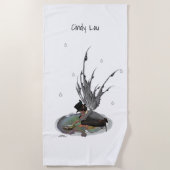 Boy Rain Fairy mit Frog Beach Handtuch (Vorderseite)