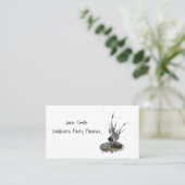 Boy Rain Fairy mit Frog Business Card Visitenkarte (Stehend Vorderseite)