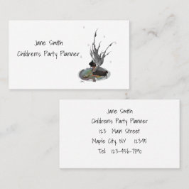 Boy Rain Fairy mit Frog Business Card Visitenkarte